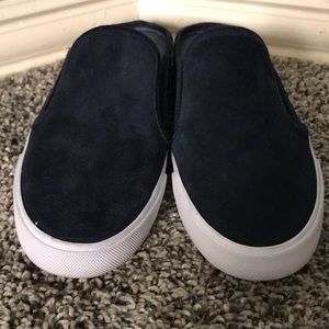 Blue suede shoes! Tommy Hilfoger mule sneakers